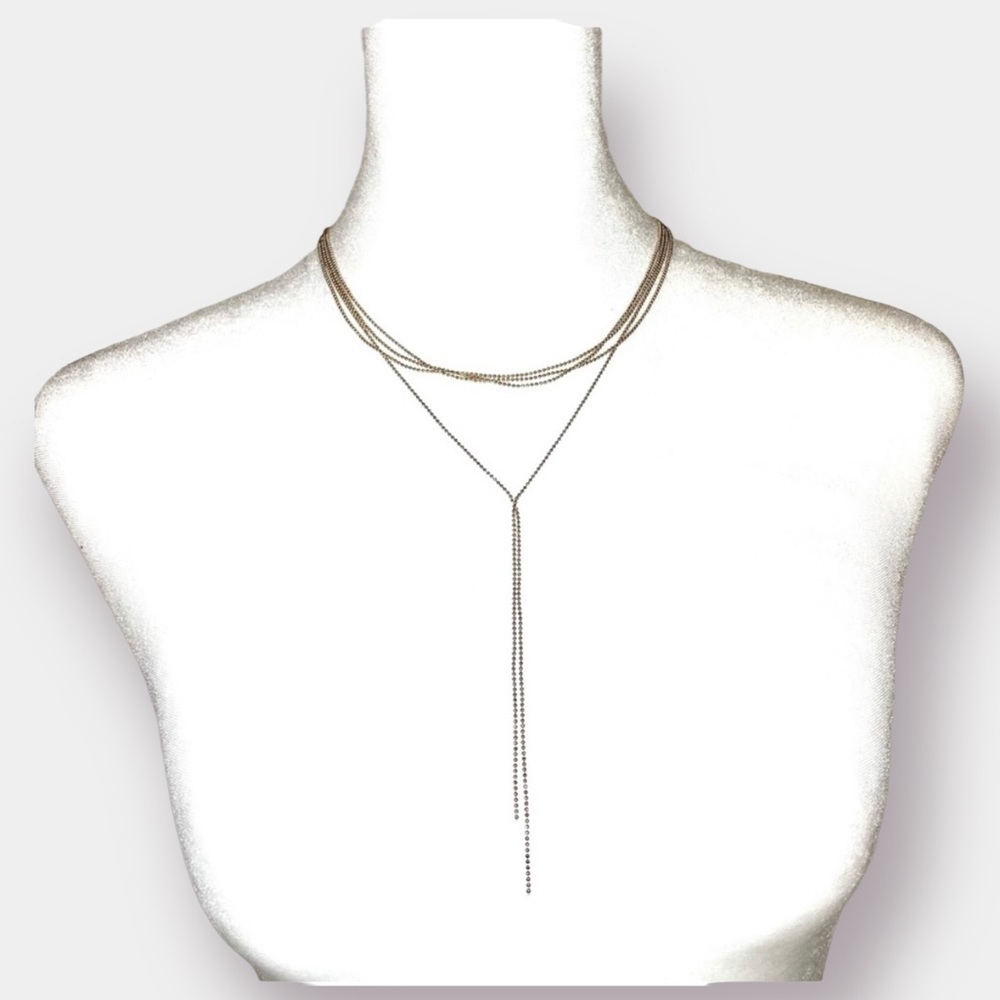 NEW 8 Other Reasons Rose Gold Multi Strand Necklace  80R Lariat